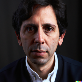 Retrato de un experto en inteligencia artificial, generado con Dall-E.