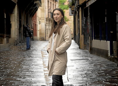 Ane Alvarez Guimon, Gasteizko Errementari kalean.