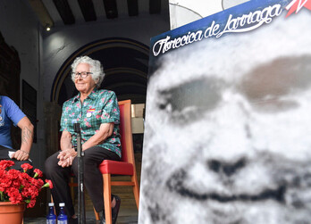 Josefina Lamberto, Maravillasi egindako omenaldi batean, Iruñeako Gaztetxean.