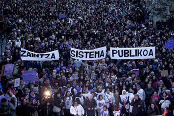 Martxoaren 8ko mobilizazio bat Gasteizen, artxiboko irudian.