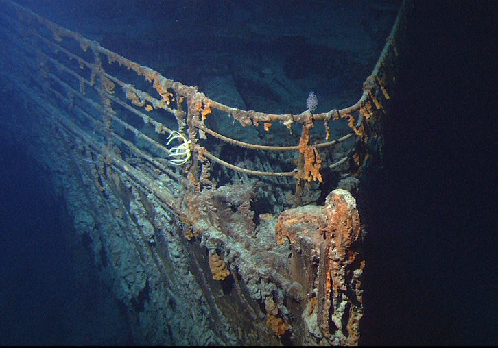 Titanic-en ontzi-hondakinen branka, 2004ko ekainean.