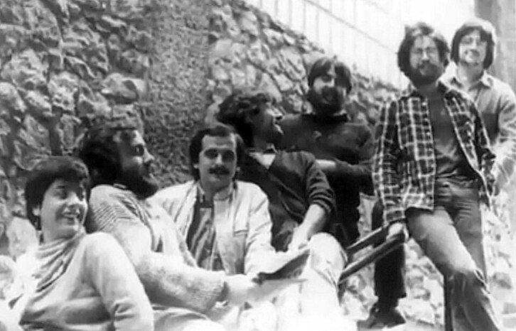 Joxemi Zumalabe Argiako lankideen artean.