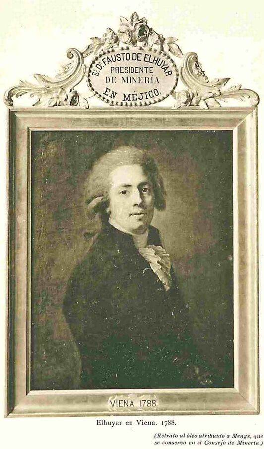 Fausto Elhuyarren erretratua.