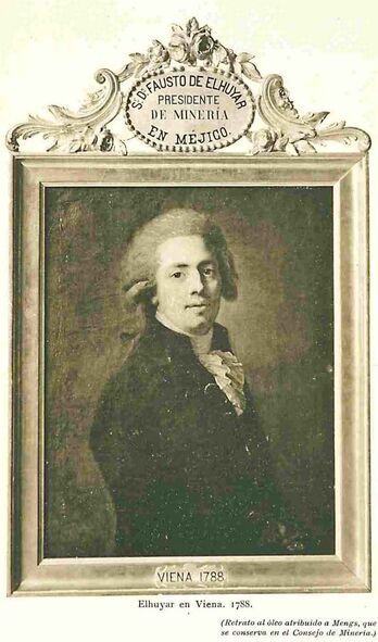 Fausto Elhuyarren erretratua.