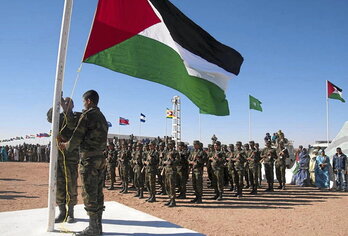 Saharako Errepublika Arabiar Demokratikoaren 45. urteurrenaren ospakizuna Tifaritin.