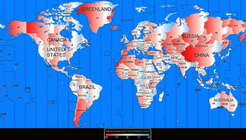 Stefano Maggiolo matematikari italiarraren mapa.