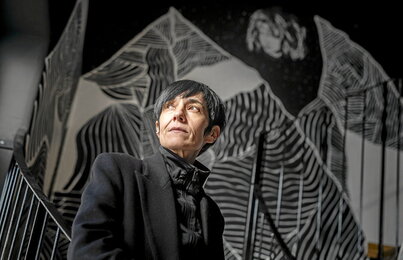 Maitane Azurmendi Mungiako sortzailea, Azpeitiko Mendietxe Museoan. Bertako zuzendaria da.