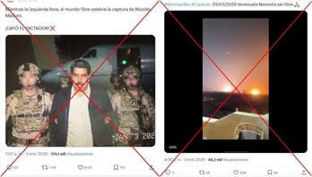 Contenidos falsos sobre Venezuela difundidos en redes. 