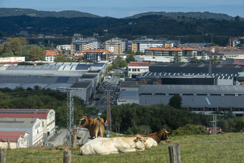 Lantegiak Astigarragan, artxiboko irudian.