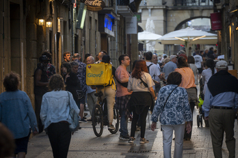 Donostiako Alde Zaharreko kaleak, artxiboko irudian.