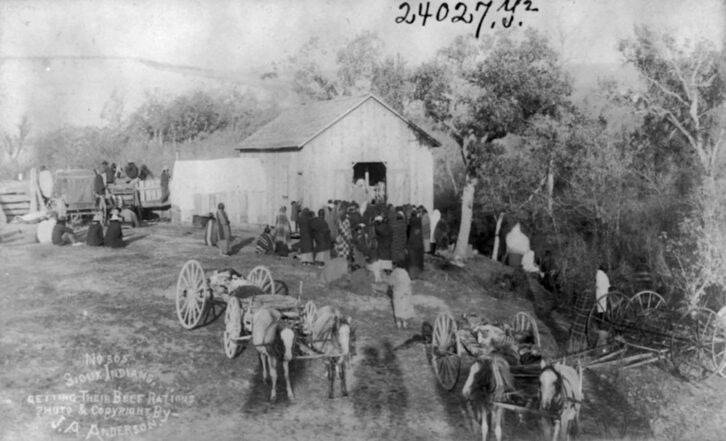 Hegoaldeko Dakotako erreserbetarako bidean, 1893 urtean.