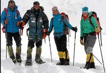 Alex Txikon eta espedizio-kideak. 