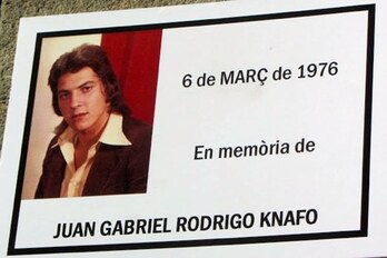 Juan Gabriel Rodrigo Knaforen oroigarria.