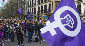 Martxoaren 8ko aldarrikapena, Donostiako kaleetan.