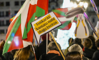 Euskararen aldeko mobilizazioa, artxiboko irudian.