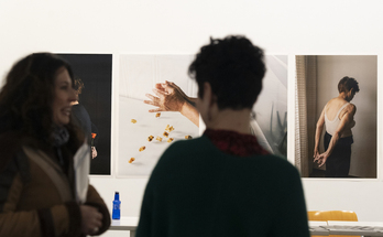 Irudian, erakusketa bat Amarica aretoan.