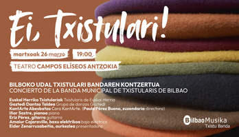 ‘Ei Txistulari!’ emanaldiaren kartela, irudian.